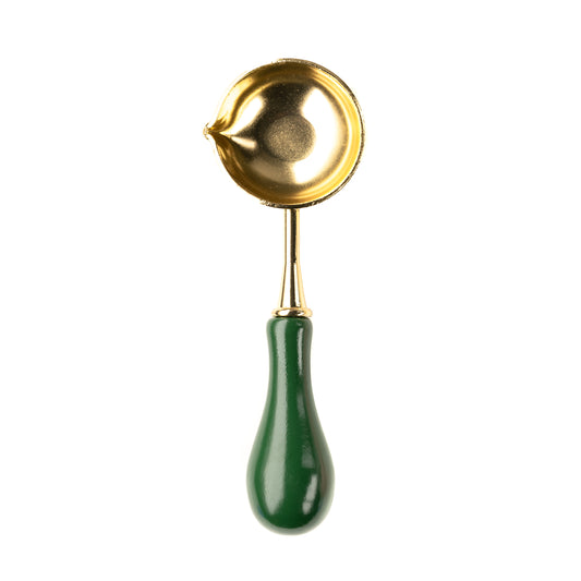 Green Handle Gold Melting Spoon