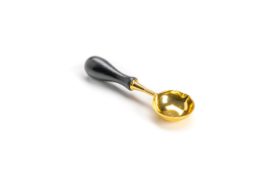 Black Handle Gold Melting Spoon