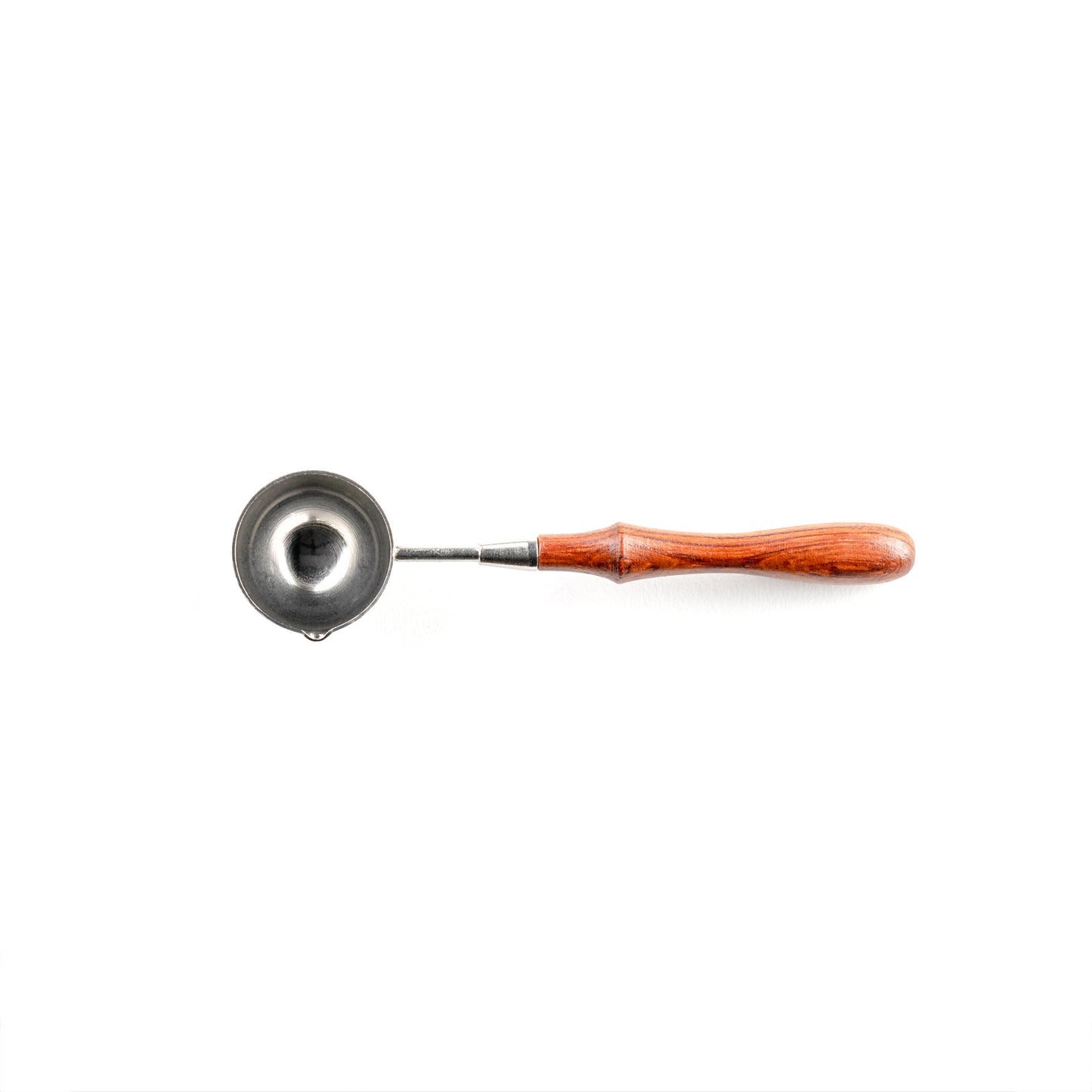 Brown Wood Handle Stainless Steel Melting Spoon