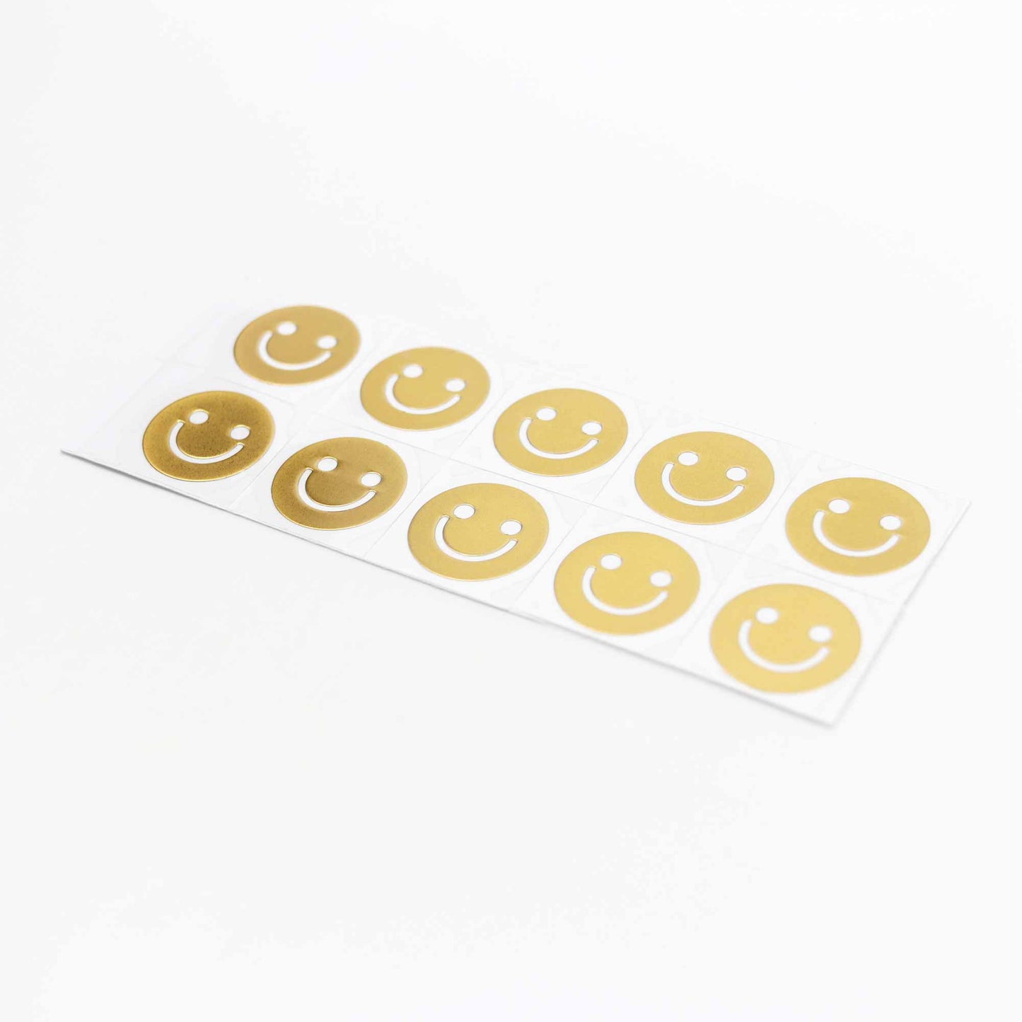 Gold Smiley Face Sticker